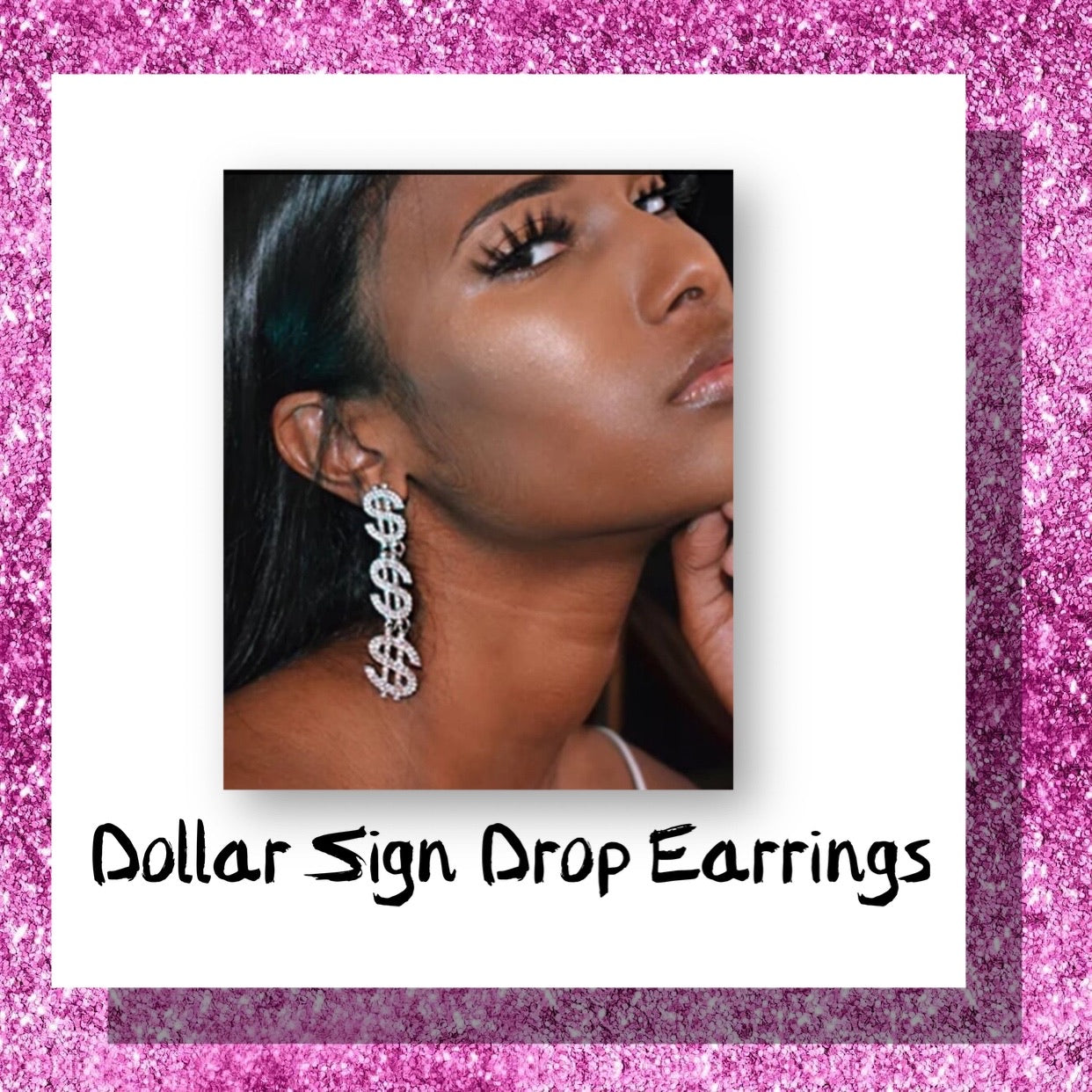 Dollar Sign Drop Earrings