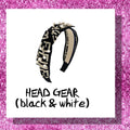 Designer Headband Black and White