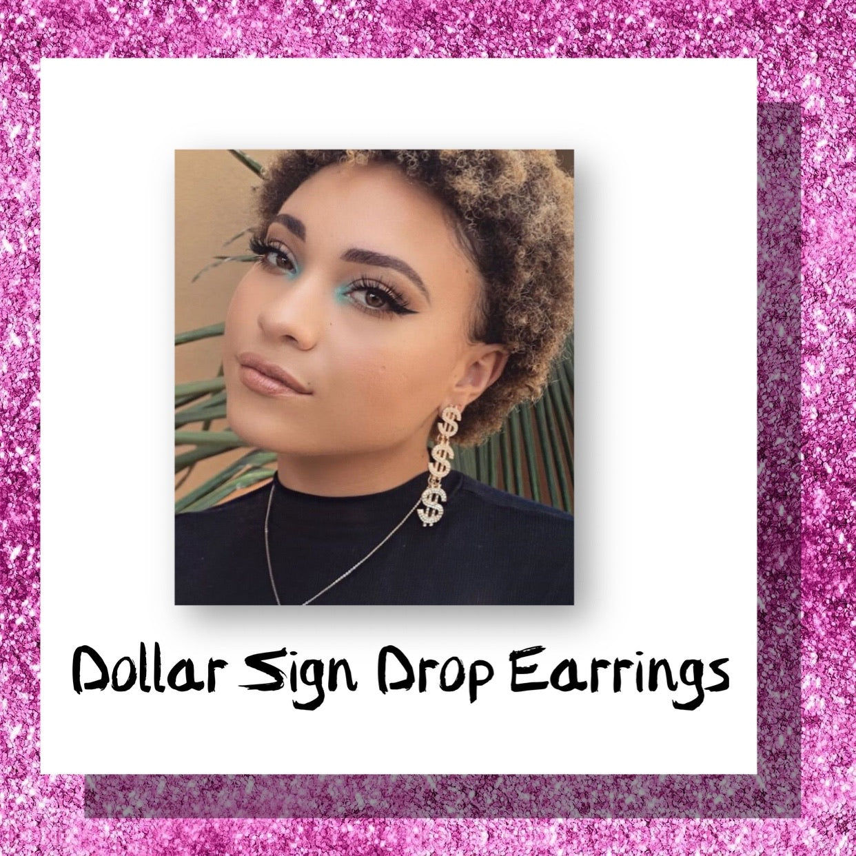 Dollar Sign Drop Earrings