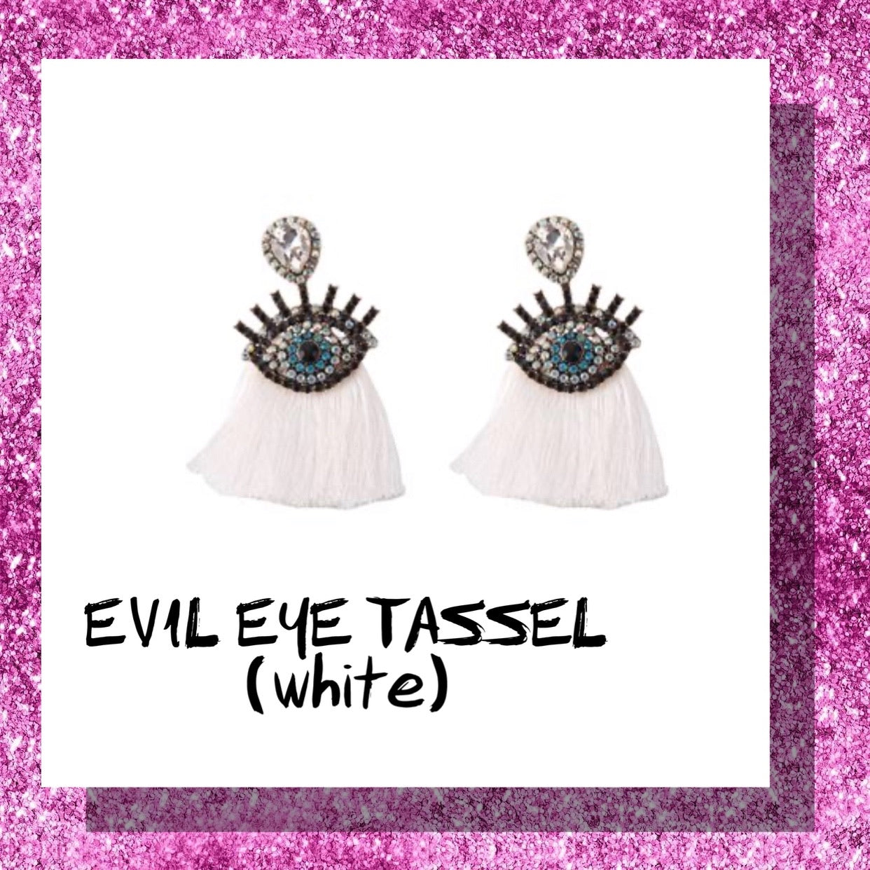 Evil Eye Tassel Earring